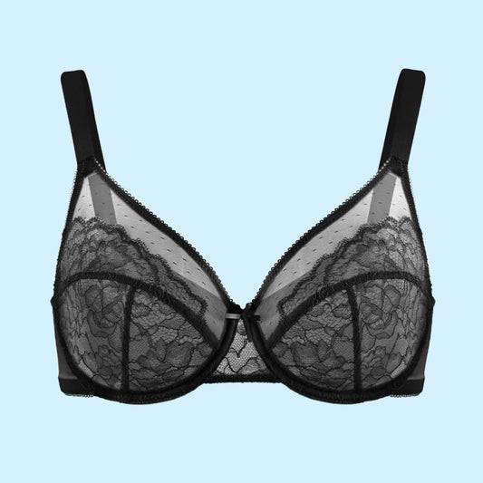 Unlined Lace Bra – Wire Lift Design – Plus-Size Comfort Fit