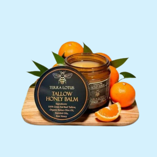 Tallow Balm – Grass-Fed + Raw Honey – Deep Repair for Dry, Damaged Skin