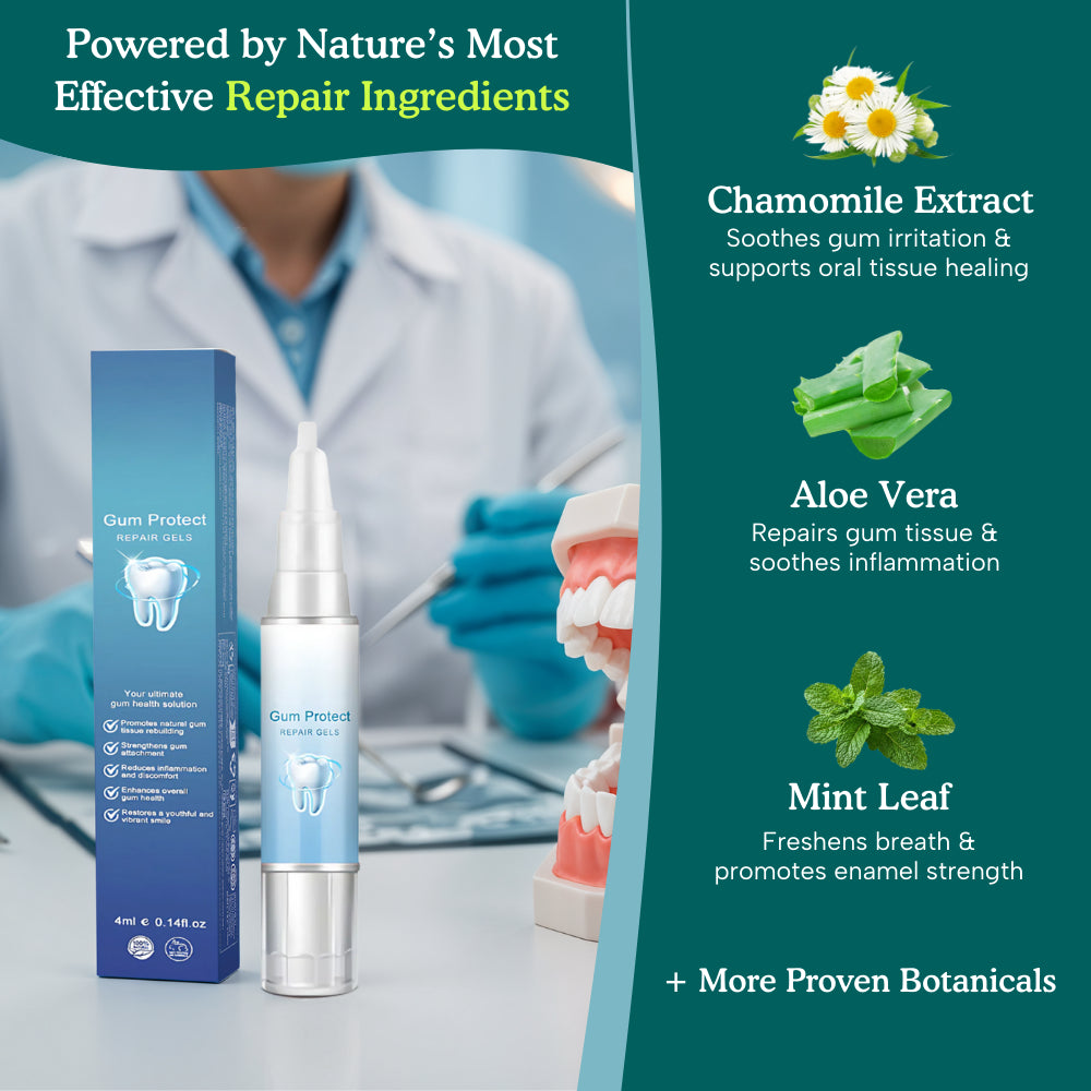 Gum Repair Gel – Dual-Action Healing – Stops Bleeding in 7 Days