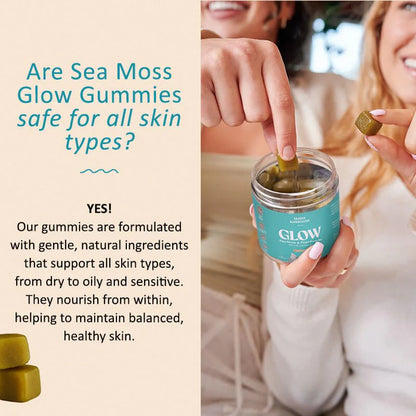 Sea Moss & Pearl Powder Glow Gummies - Supplement for Collagen & Skin